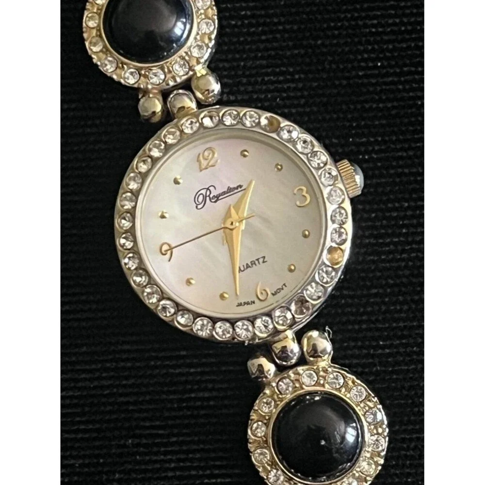 Royalton Womens Mother of Pearl Crystal Bracelet Watch V377